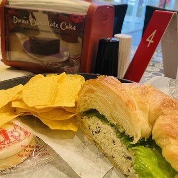 Chicken Salad Chick - Lauryn's Lemon Basil on crescent bread - Southern Near Me - Katy, Texas