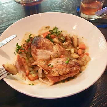 Bird and Bottle - Brick Chicken (it looked prettier when served, but I forgot to get a pic before diving in!) - New American Near Me - Tulsa, Oklahoma