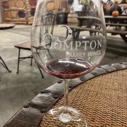 a glass of red wine