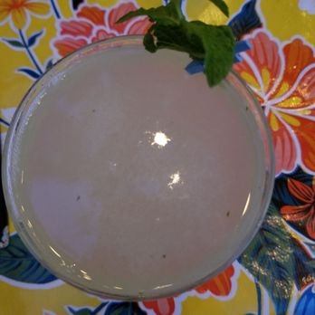 Glai Baan - One of the tasty craft cocktail selections and the festive outdoor tablecloths. - Thai Near Me - Phoenix, Arizona