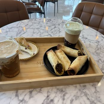 Milyar Coffee - Beef shawarma, Baklava cheesecake, iced biscoff latte and i think dubai latte. - Coffee & Tea Near Me - Santa Clara, California Milyar Coffee - Beef shawarma, Baklava cheesecake, iced biscoff latte and i think dubai latte. - Coffee & Tea Near Me - Santa Clara, California