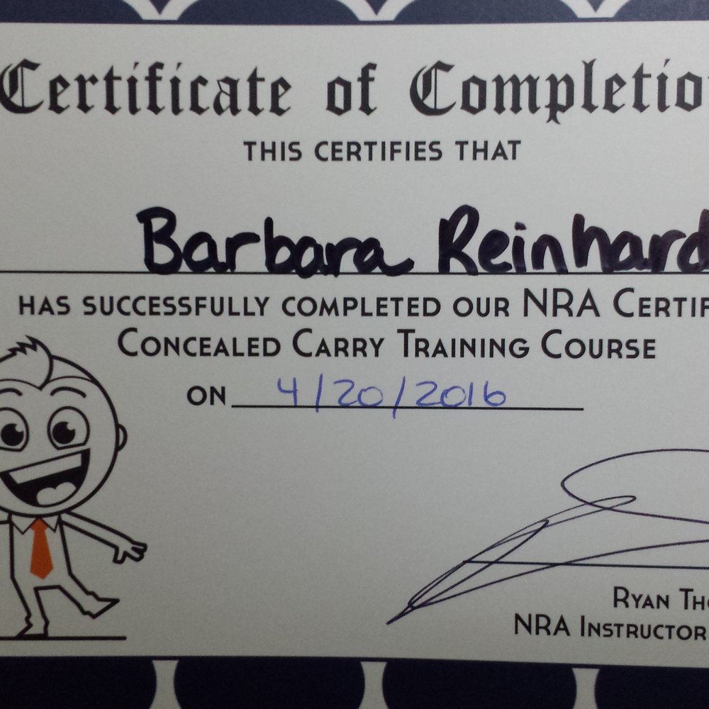 Tampa Carry - My certificate! - Firearm Training Near Me - Largo, Florida Tampa Carry - My certificate! - Firearm Training Near Me - Largo, Florida