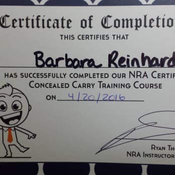 Tampa Carry - My certificate! - Firearm Training Near Me - Largo, Florida Tampa Carry - My certificate! - Firearm Training Near Me - Largo, Florida