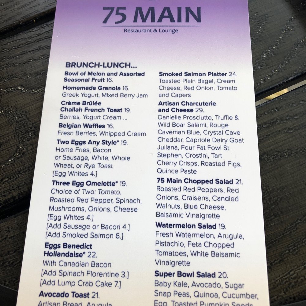 75 Main - Front menu - New American Near Me - Southampton, New York 75 Main - Front menu - New American Near Me - Southampton, New York