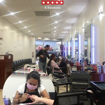Hair Top Nail Spa - Kim doing Japanese straightening and Zoila doing gel nails - Hair Salons Near Me - Woodside, New York Hair Top Nail Spa - Kim doing Japanese straightening and Zoila doing gel nails - Hair Salons Near Me - Woodside, New York