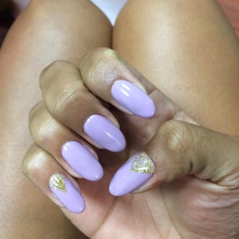 Lovely Nails - Lavender with glitter pyramids. - Nail Salons Near Me - Burbank, California Lovely Nails - Lavender with glitter pyramids. - Nail Salons Near Me - Burbank, California