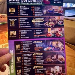 Daily Specials menu