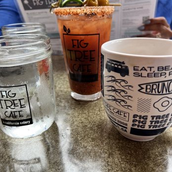 Fig Tree Cafe - Bloody Mary and their awesome house coffee - Breakfast & Brunch Near Me - San Diego, California Fig Tree Cafe - Bloody Mary and their awesome house coffee - Breakfast & Brunch Near Me - San Diego, California
