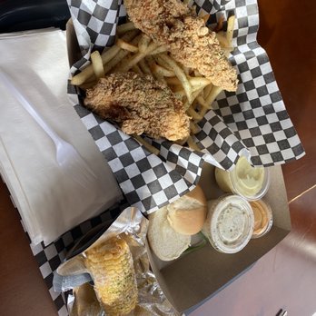 Twozone Chicken PNW - Tenders combo and side of honey butter corn - Chicken Shop Near Me - Portland, Oregon