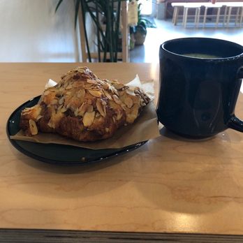 SACHI.LA - Oatmilk matcha latte and almond pastry - Coffee & Tea Near Me - Los Angeles, California SACHI.LA - Oatmilk matcha latte and almond pastry - Coffee & Tea Near Me - Los Angeles, California