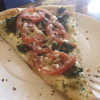 Famous Ray's Pizza - White pizza with spinach and tomato - Pizza Near Me - Phoenix, Arizona Famous Ray's Pizza - White pizza with spinach and tomato - Pizza Near Me - Phoenix, Arizona