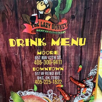 The Lazy Donkey - Drink Menu - Mexican Near Me - Oklahoma, Oklahoma The Lazy Donkey - Drink Menu - Mexican Near Me - Oklahoma, Oklahoma