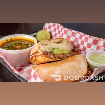 Birrieria Sinaloense - a sandwich and a bowl of soup - Mexican Near Me - Mission, Texas Birrieria Sinaloense - a sandwich and a bowl of soup - Mexican Near Me - Mission, Texas