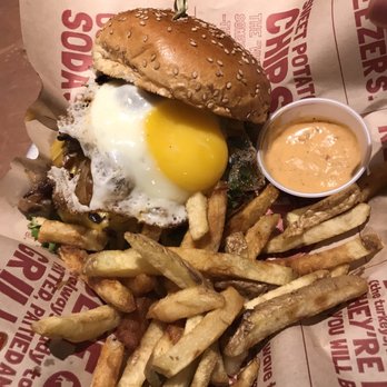 Bagger Dave's Burger Tavern - Train wreck burger - Burgers Near Me - Fort Wayne, Indiana