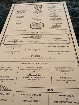 Menu photo 4 The Oak Room Washington, DC, DC