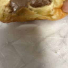 Chocolate filled close up