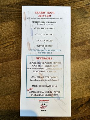 Menu photo 4 The Crabby Oyster Seaside, OR