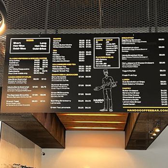 Hando Coffee Bar - The menu! - Coffee & Tea Near Me - Manvel, Texas