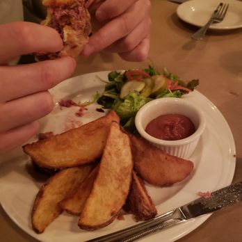The Copper Fox - Burger with fries - New American Near Me - Springfield, Vermont The Copper Fox - Burger with fries - New American Near Me - Springfield, Vermont