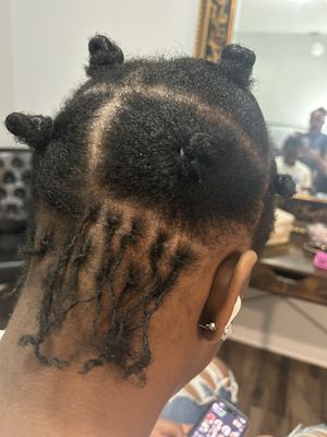 Starting Your Journey - At Royal Locs we offer the highest quality of skills for all loc services and for all hair types. We provide a wide range of starter loc methods. Certain methods will be recommended to you considering your hair type and those methods are known as
Traditional Locs
Interlocking
Instantlocking
The first thing to consider before the method being used, are the size of the locs you wish to achieve.
Large Locs - 60 or less
Medium Locs - 60 to 110
small Locs - 110-150
extra small Loc -150 to 300
Micro Locs - 300 or more Starting Your Journey - At Royal Locs we offer the highest quality of skills for all loc services and for all hair types. We provide a wide range of starter loc methods. Certain methods will be recommended to you considering your hair type and those methods are known as
Traditional Locs
Interlocking
Instantlocking
The first thing to consider before the method being used, are the size of the locs you wish to achieve.
Large Locs - 60 or less
Medium Locs - 60 to 110
small Locs - 110-150
extra small Loc -150 to 300
Micro Locs - 300 or more