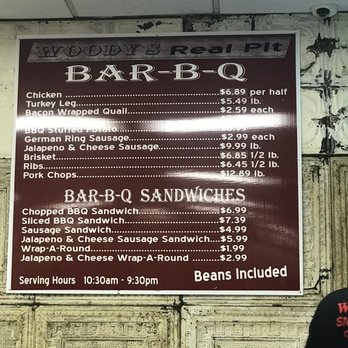 Woody's Smokehouse - Southbound - Menu for Barbecue - Bakeries Near Me - Centerville, Texas Woody's Smokehouse - Southbound - Menu for Barbecue - Bakeries Near Me - Centerville, Texas