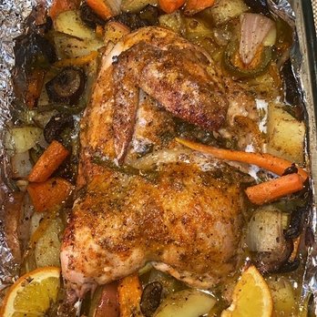 Tatiks - Enjoyed my baked half chicken marinated in the Armenian dressing I purchased from Tatiks - Lebanese Near Me - Van Nuys, California