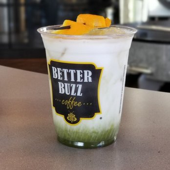 Better Buzz Coffee Hillcrest - Orange Infused Matcha with coconut milk - Coffee & Tea Near Me - San Diego, California