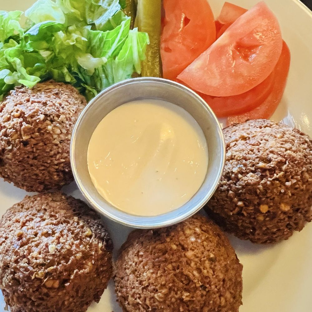 Open Sesame - Perfectly cooked small Falafel Plate... - Lebanese Near Me - Dallas, Texas Open Sesame - Perfectly cooked small Falafel Plate... - Lebanese Near Me - Dallas, Texas