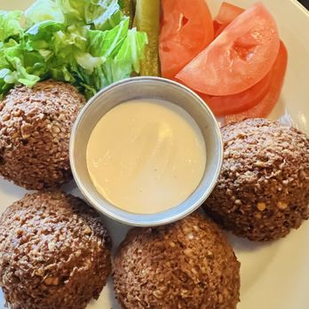 Open Sesame - Perfectly cooked small Falafel Plate... - Lebanese Near Me - Dallas, Texas