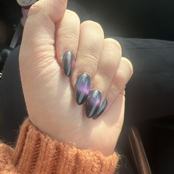 Allure Nail Spa - Almond cat eye - Nail Salons Near Me - West Chester, Ohio