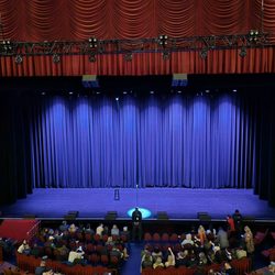 Chicago Theatre - Stage - they have added portable chairs in the orchestra pit area