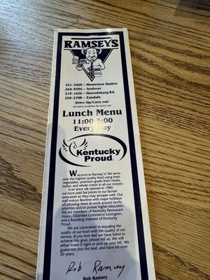 Menu photo 2 Ramsey's Diner - Andover Lexington, KY Menu photo 2 Ramsey's Diner - Andover Lexington, KY