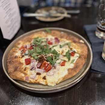 Delia's - Spicy chorizo flatbread pizza - Pizza Near Me - Alexandria, Virginia Delia's - Spicy chorizo flatbread pizza - Pizza Near Me - Alexandria, Virginia