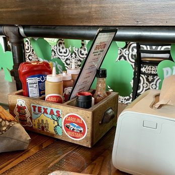 Half Liter Beer & BBQ Hall - Condiments and napkins - Bars Near Me - Indianapolis, Indiana Half Liter Beer & BBQ Hall - Condiments and napkins - Bars Near Me - Indianapolis, Indiana