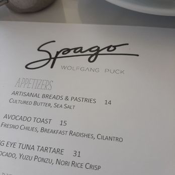 Spago - Menu - New American Near Me - Las Vegas, Nevada