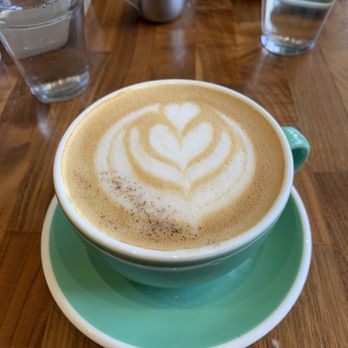 Cafe Flora - Smoked maple latte - Vegetarian Near Me - Seattle, Washington