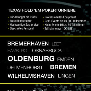 German Poker Days - Music Venues Near Me - Oldenburg, NI German Poker Days - Music Venues Near Me - Oldenburg, NI