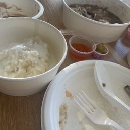 The utensils are plastics. The utensils are plastics.