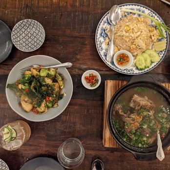Wayla - Khao pad pu (crab fried rice in the upper right) - Thai Near Me - New York, New York
