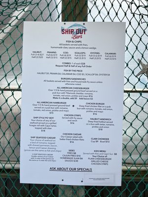 Menu photo 3 Ship Out Astoria, OR