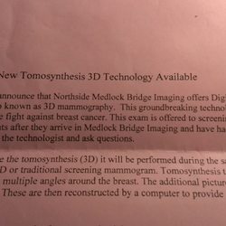 Northside/Medlock Medical Imaging - 3-D imaging is now available!