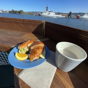 Mosley's Cafe - Croissant sandwich and Alameda Fog on the outside deck - Cafes Near Me - Alameda, California Mosley's Cafe - Croissant sandwich and Alameda Fog on the outside deck - Cafes Near Me - Alameda, California