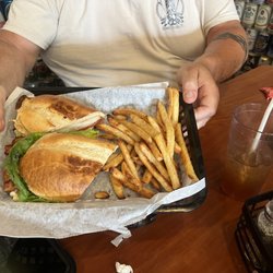 Sandwich and fries