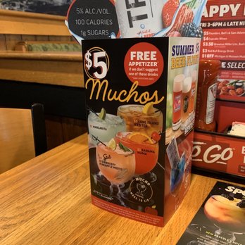 Applebee's Grill + Bar - "Free appetizer if we don't suggest one of these drinks" NOT true,they do not have to ask and you do not get an appetizer if they don't. - American Near Me - Charlotte, Michigan