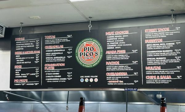 Menu photo 2 Pio Picos Tacos Ontario, CA Menu photo 2 Pio Picos Tacos Ontario, CA