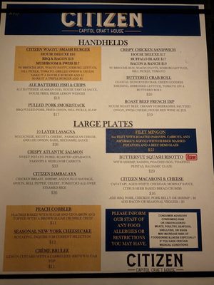 Menu photo 1 Citizen Capitol Craft House Sacramento, CA Menu photo 1 Citizen Capitol Craft House Sacramento, CA