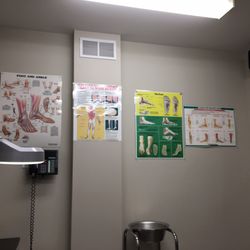 Family Foot Clinic and Orthotic Centre - Foot propaganda on the walls... but it's all true... take care of your feet..