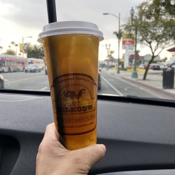 Sweet Cow Cafe - Hubby taking a photo before us finishing the drink on the way home - Ice Cream & Frozen Yogurt Near Me - Pasadena, California Sweet Cow Cafe - Hubby taking a photo before us finishing the drink on the way home - Ice Cream & Frozen Yogurt Near Me - Pasadena, California