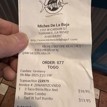 Miches de la Baja - Mexican Near Me - Torrance, California