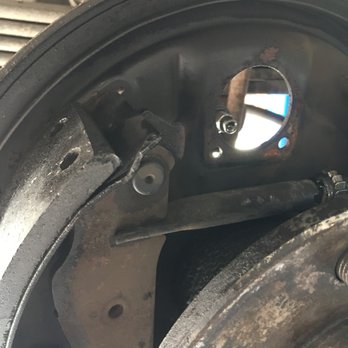 Larry's Mobile Auto Repair - Shoes installed without spring kit or wheel cylinder, leaked 3 months later ruining the shoes. - Auto Repair Near Me - Palm Bay, Florida Larry's Mobile Auto Repair - Shoes installed without spring kit or wheel cylinder, leaked 3 months later ruining the shoes. - Auto Repair Near Me - Palm Bay, Florida